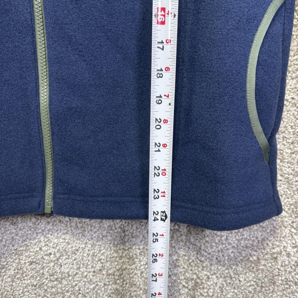 L.L.Bean Jacket Womens Petite Medium Blue Fleece Full Zip Chest Pocket Warm - Picture 5 of 6